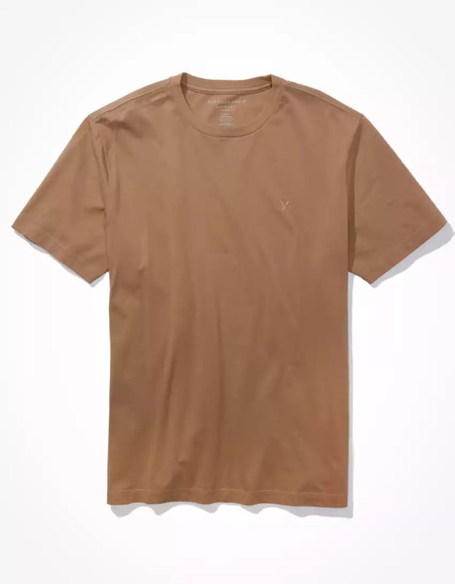 T Shirts American Eagle AE Super Soft Legend Marron Homme | IGE-31356811